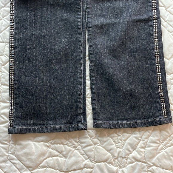Platinum Black Jeans w/Rhinestones Size 1 Reg - Picture 2 of 10